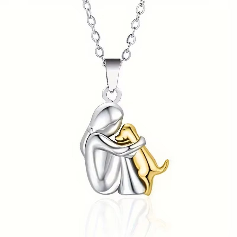 Pure Silver Necklace For Women Love Colored Electroplated Pendant – view 6