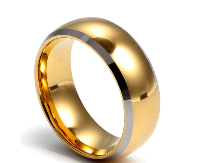 Men's Gold Tungsten Steel Ring – view 3