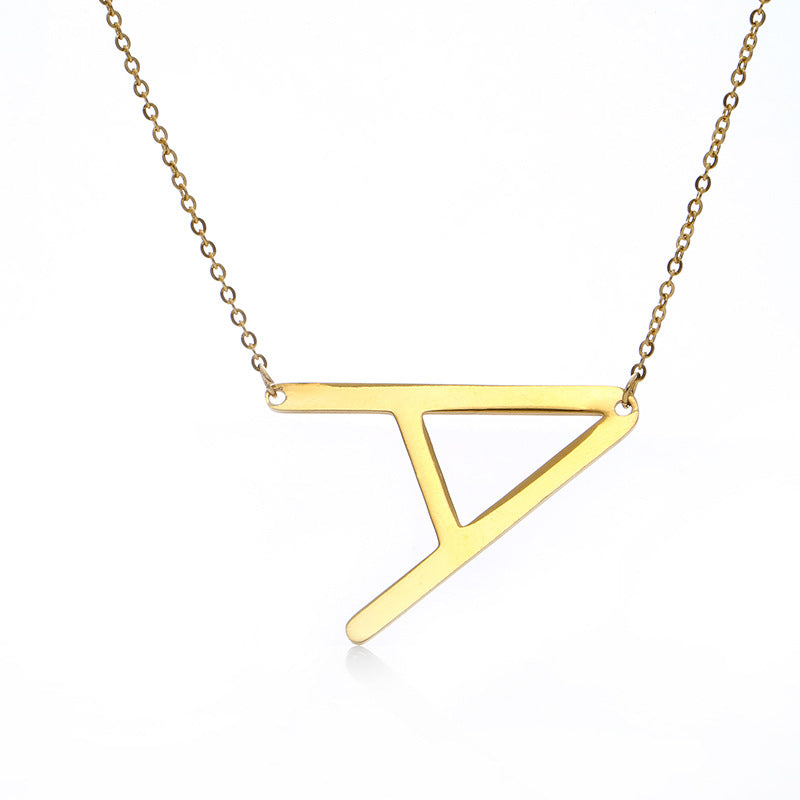 Fabulous Rose Gold Plated Stainless Steel Initial Letter Pendant Necklace – view 61