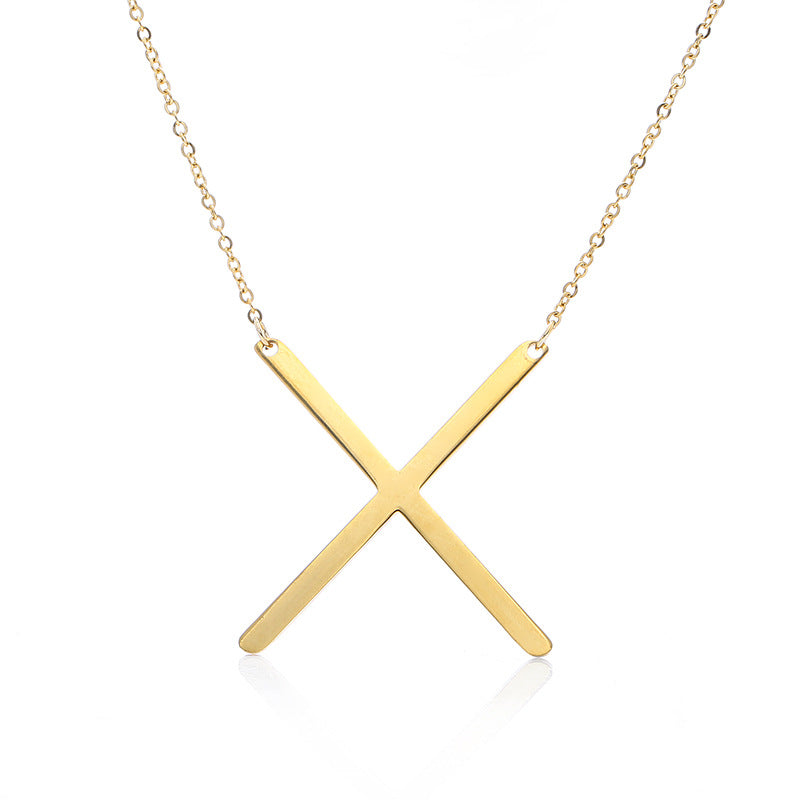 Fabulous Rose Gold Plated Stainless Steel Initial Letter Pendant Necklace – view 79