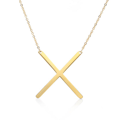 Fabulous Rose Gold Plated Stainless Steel Initial Letter Pendant Necklace – view 79