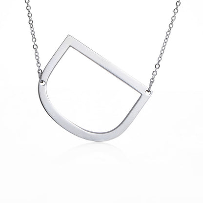 Fabulous Rose Gold Plated Stainless Steel Initial Letter Pendant Necklace – view 68