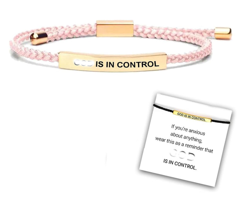 Stainless Steel Woven Engraved Bracelet – view 5