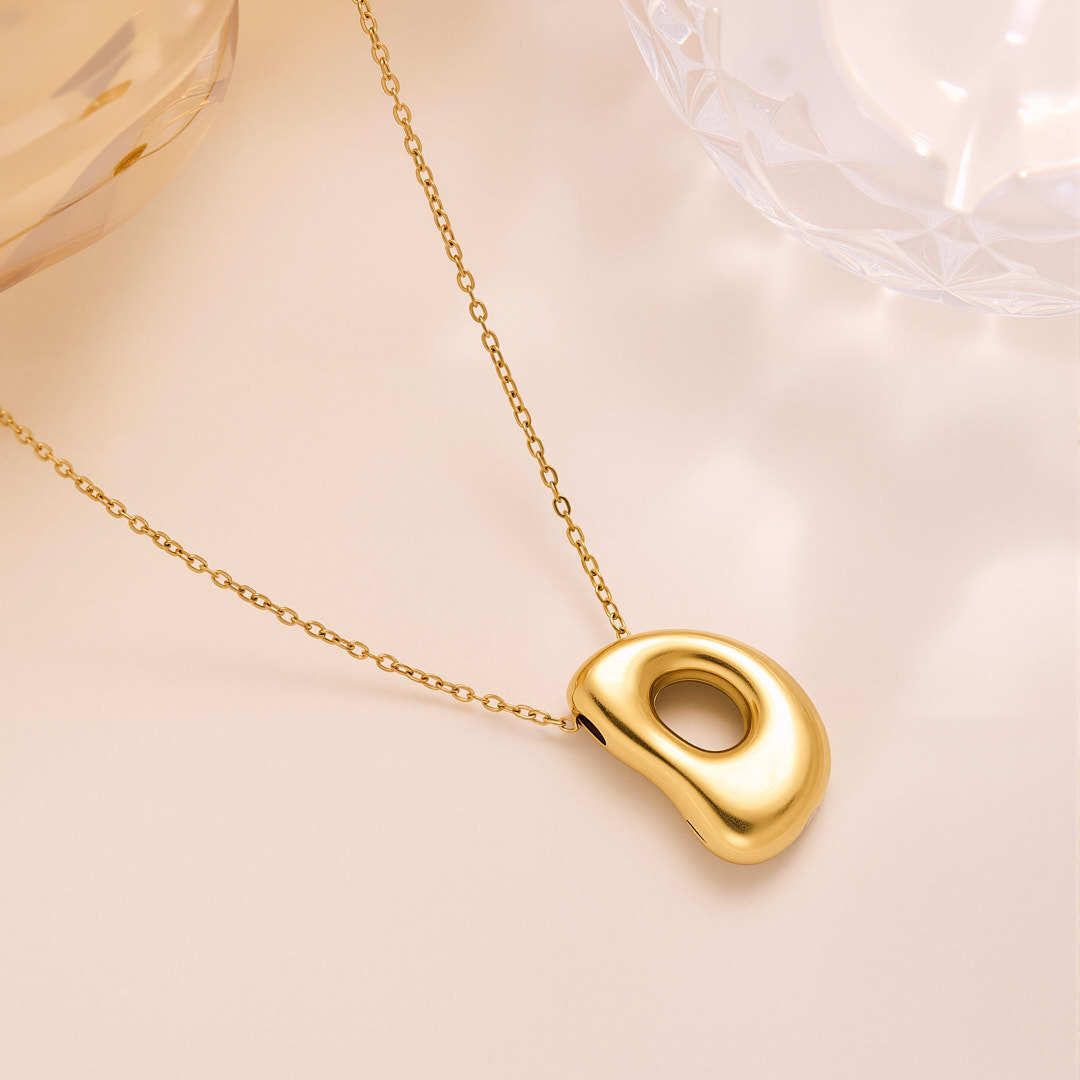 New Titanium Steel 18K Gold-Plated 26-Letter Necklace For Women – view 7
