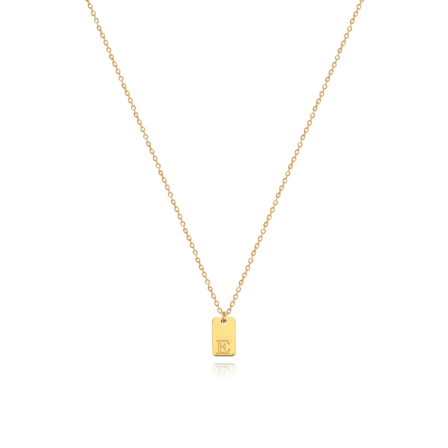 Stainless Steel Simple 26 Letter Tag Pendant Necklace – view 6