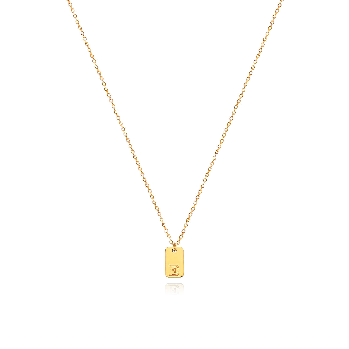 Stainless Steel Simple 26 Letter Tag Pendant Necklace – view 6