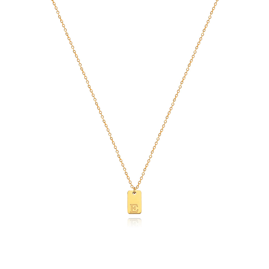 Stainless Steel Simple 26 Letter Tag Pendant Necklace – view 6