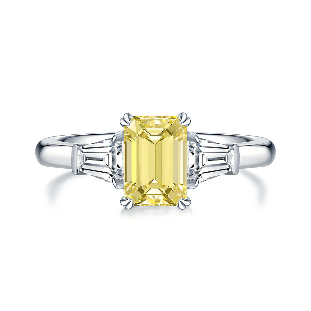Aquamarine Sugar Cube Ring – S925 Sterling Silver – view 6
