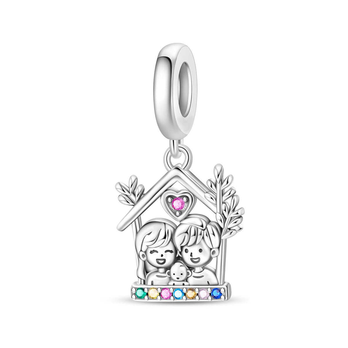 Tree Of Life DIY Beaded Bracelet Charm – Silver-Plated Copper – view 9