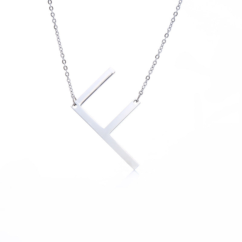 Fabulous Rose Gold Plated Stainless Steel Initial Letter Pendant Necklace – view 65