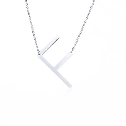 Fabulous Rose Gold Plated Stainless Steel Initial Letter Pendant Necklace – view 65