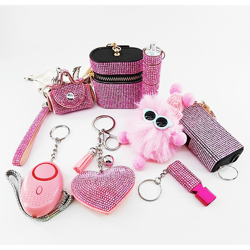 8-piece Heart-shaped Keychain Charm Set In Red Packaging – view 6