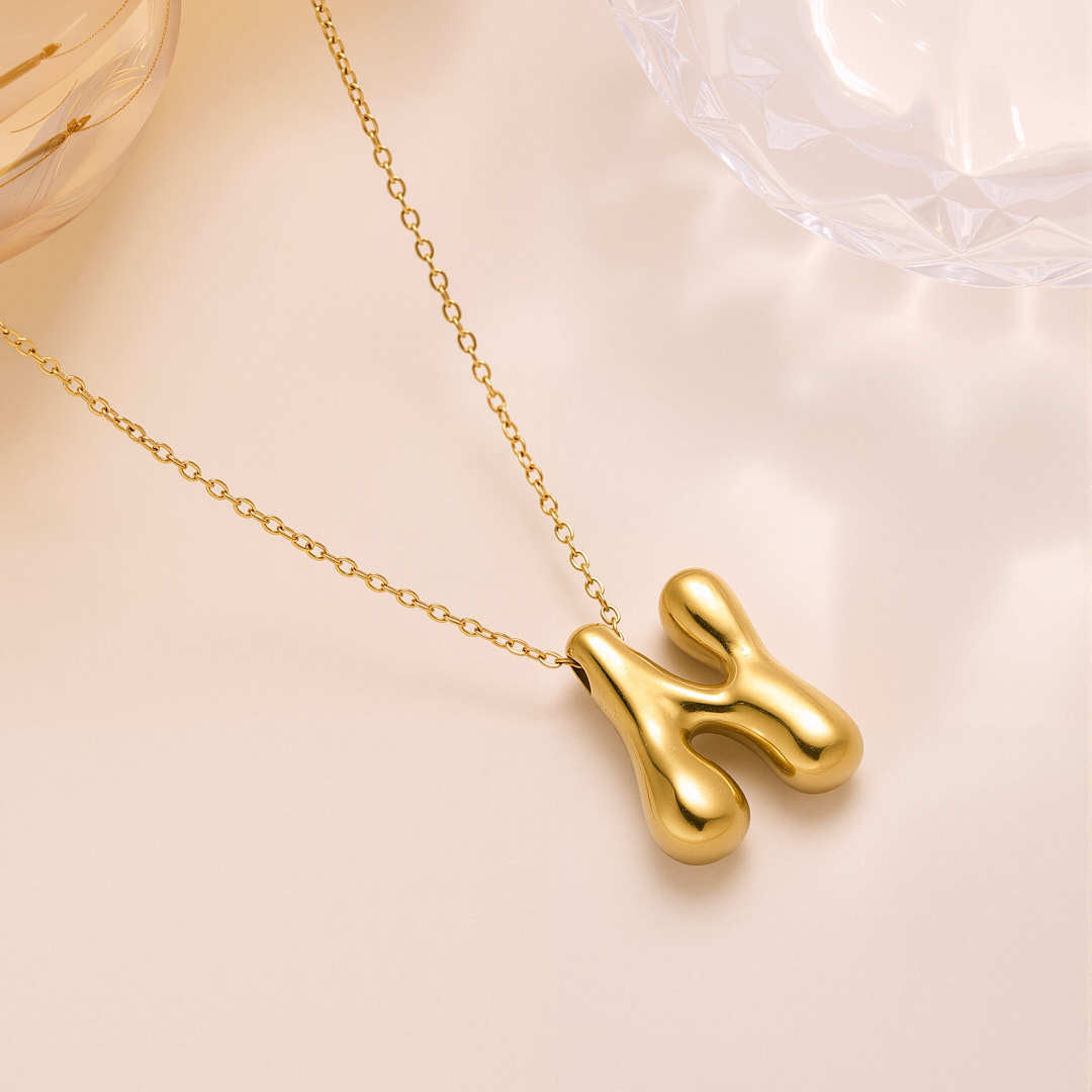 New Titanium Steel 18K Gold-Plated 26-Letter Necklace For Women – view 19