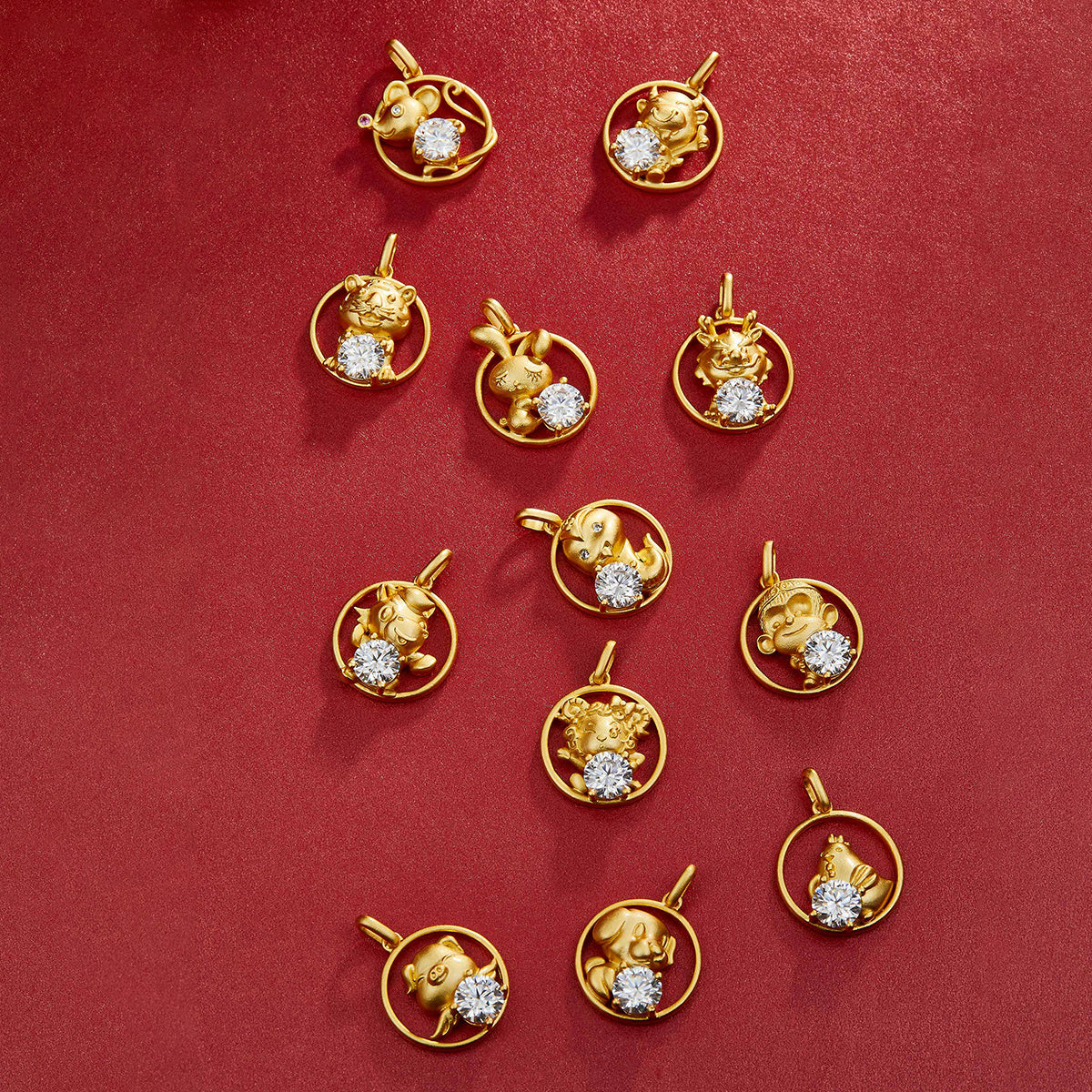 1ct Moissanite Chinese Zodiac Necklace – S925 Gold Plated – view 8
