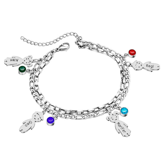 Engraved Stainless Steel Double-layer Bracelet – view 7