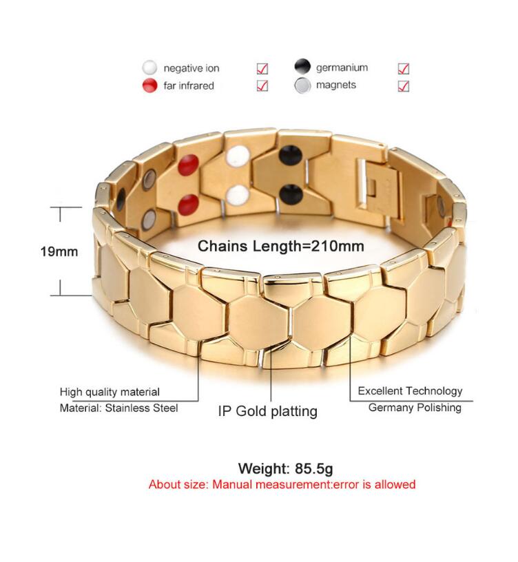 4-in-1 Magnetic Titanium Energy Bracelet For Men – view 2