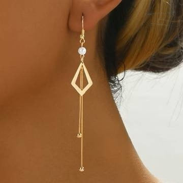 Copper-plated Silver Tassel Earrings – view 3