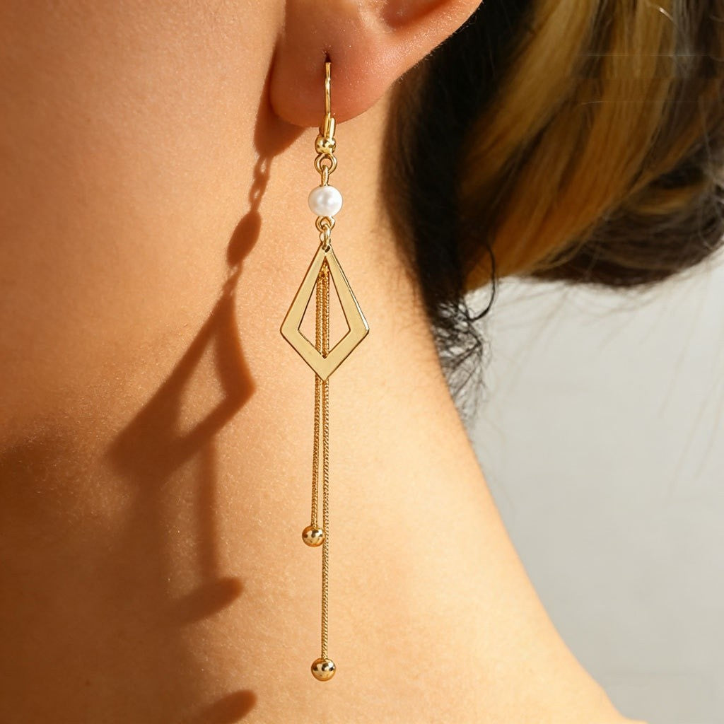 Copper-plated Silver Tassel Earrings