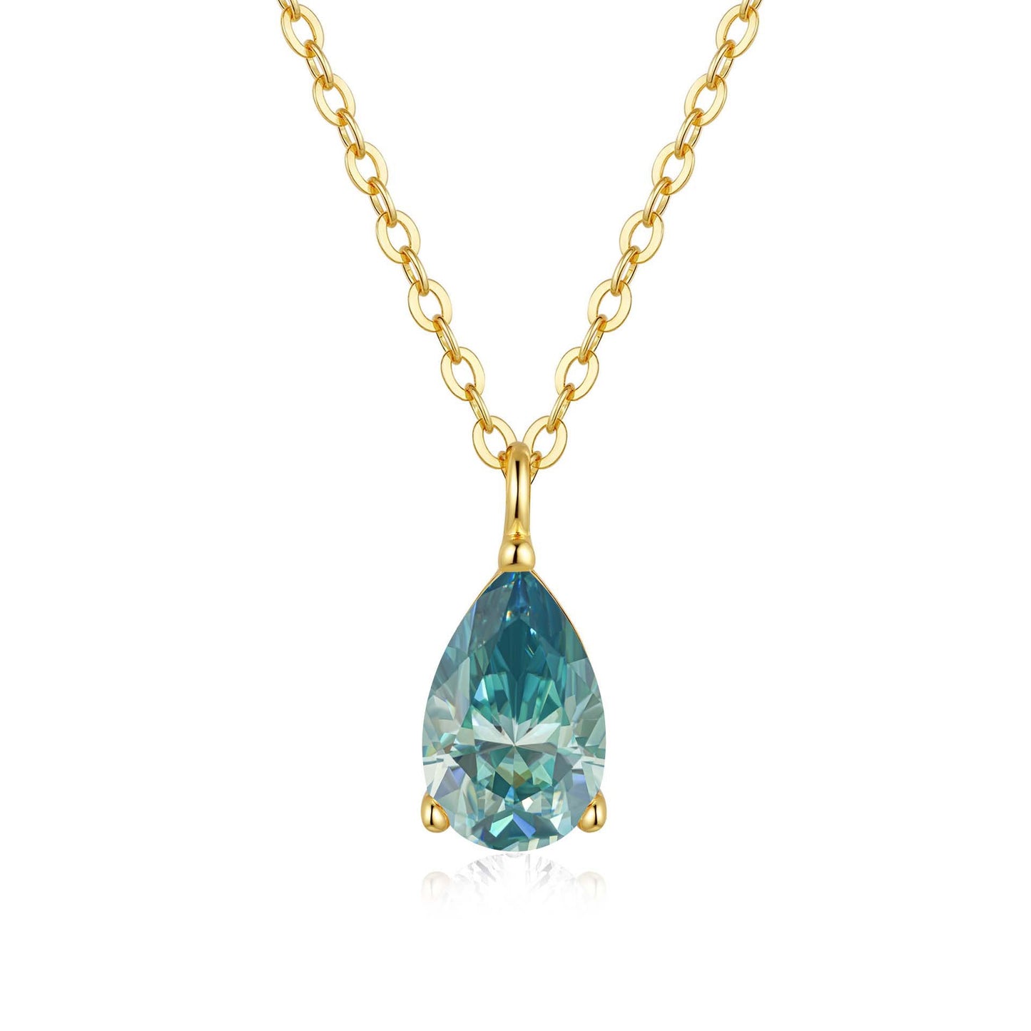 Womens 14K Gold-Plated 925 Sterling Silver Moissanite Necklace – view 14