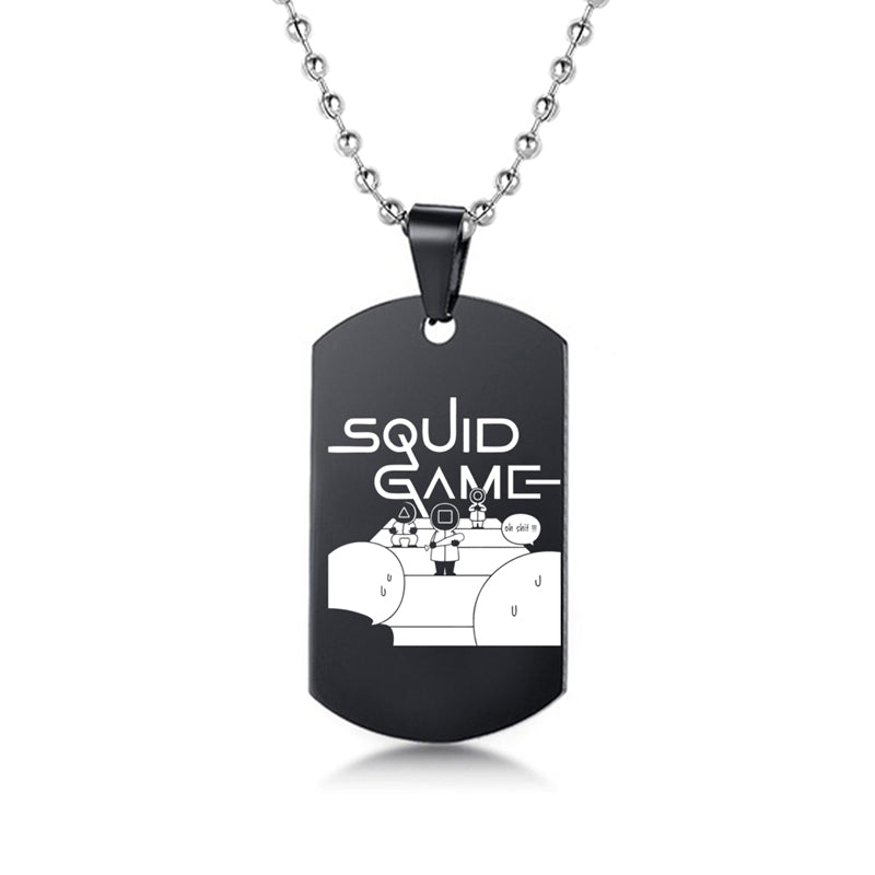 Squid Game Symbol Dog Tag Necklace – view 5