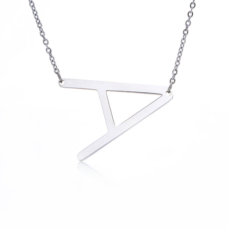 Fabulous Rose Gold Plated Stainless Steel Initial Letter Pendant Necklace – view 17