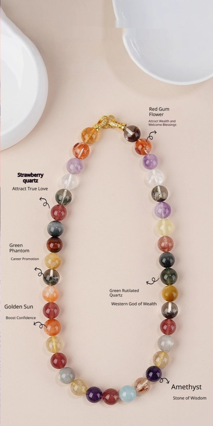 Womens Fashionable And Unique Crystal Beaded Necklace – view 6