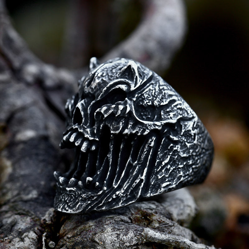 Stainless Steel Skull Ring Punk – view 7