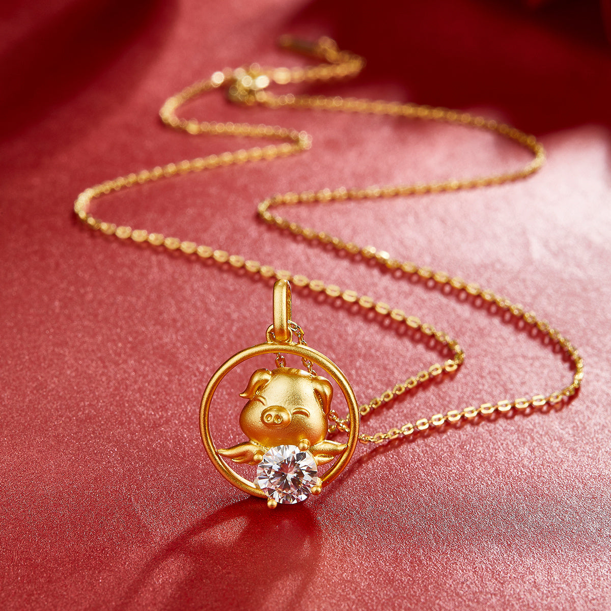 1ct Moissanite Chinese Zodiac Necklace – S925 Gold Plated – view 5