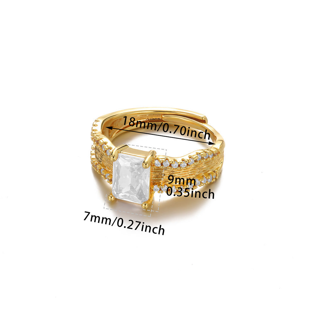 Heart & Evil Eye Open Ring – Micro Pave Zircon – view 4