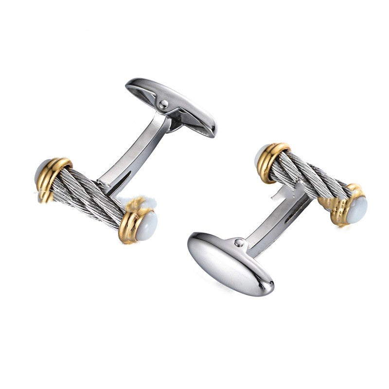 French Stainless Steel Cufflinks Men – view 8