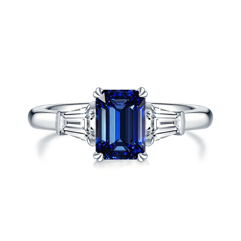 Aquamarine Sugar Cube Ring – S925 Sterling Silver – view 8