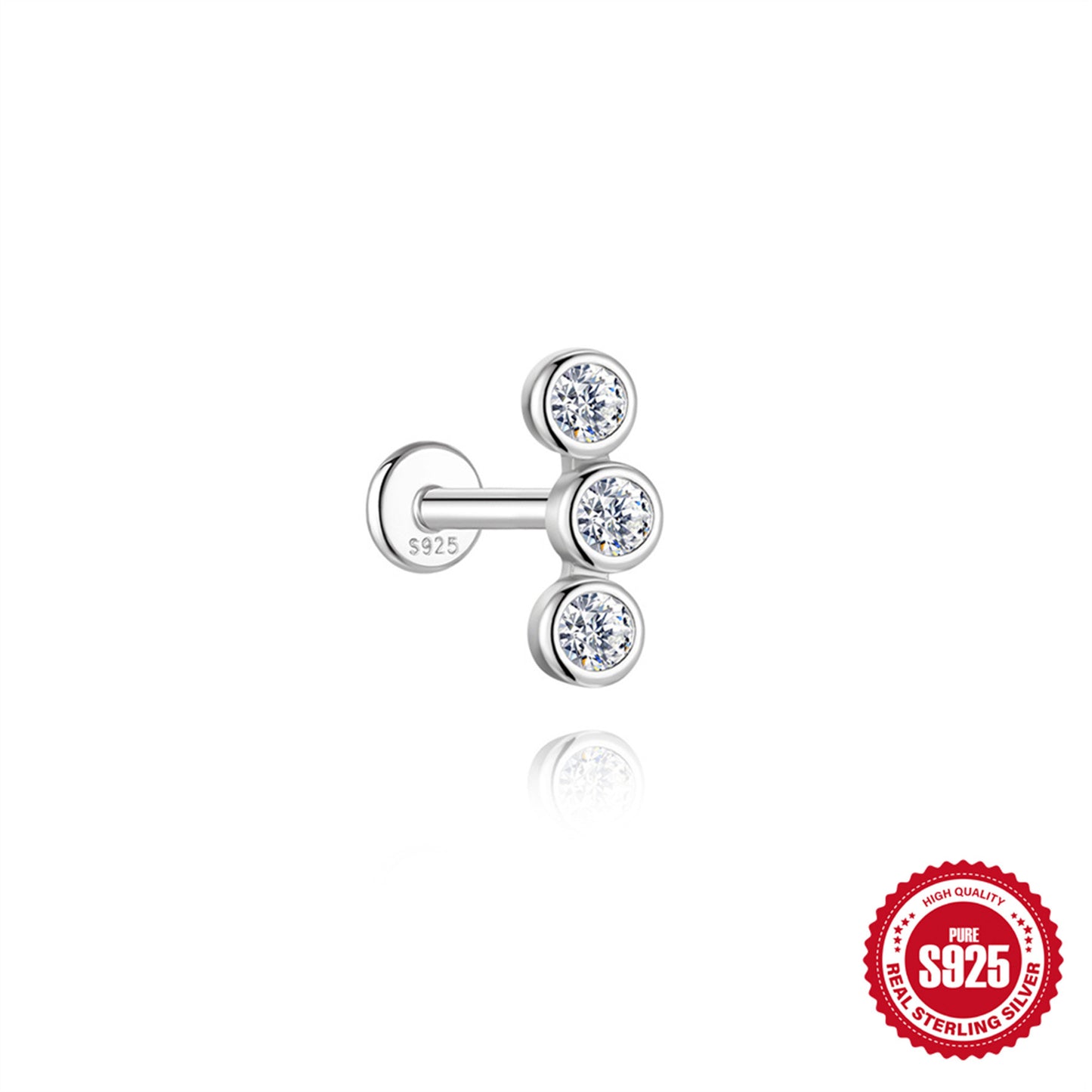 S925 Sterling Silver Moissanite Stud Earrings For Women – view 16