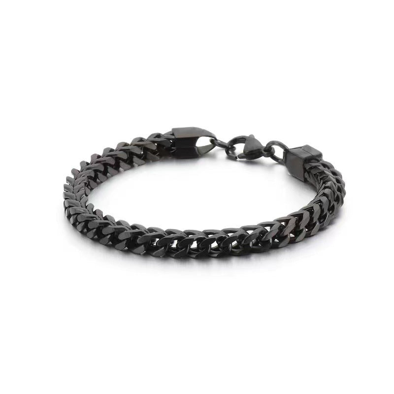 Thick Hemp Flower Chain Bracelet – 18K Gold Titanium Steel – view 8