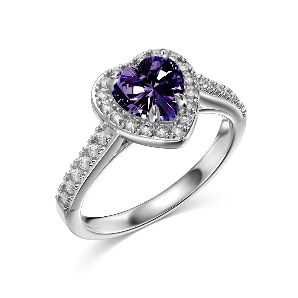 12 Zodiac Colorful Zircon Silver Ring For Women – view 7