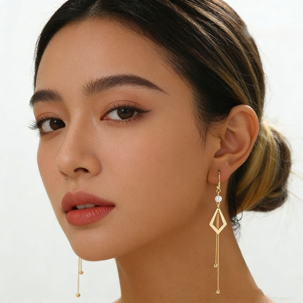 Copper-plated Silver Tassel Earrings – view 5