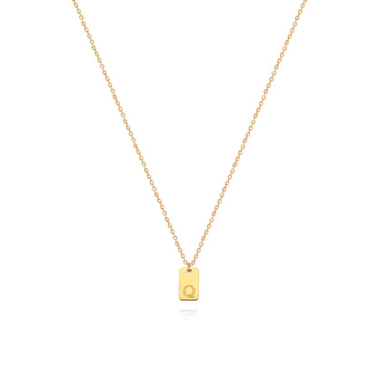 Stainless Steel Simple 26 Letter Tag Pendant Necklace – view 18