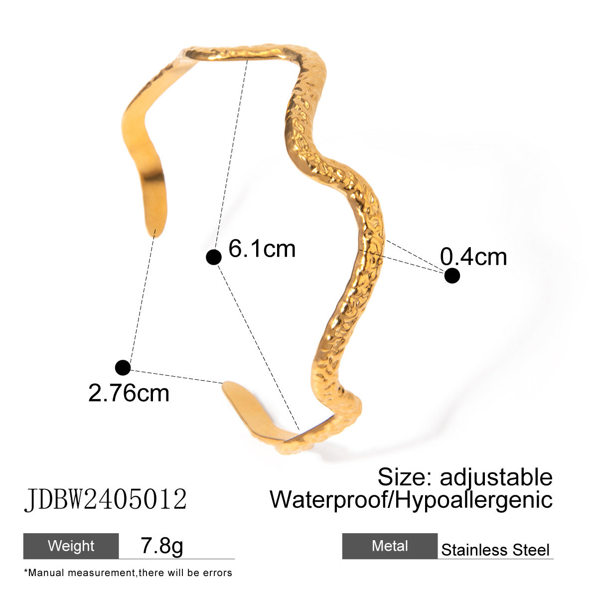 18K Gold Stainless Steel Wave Pull-out Necklace – view 11