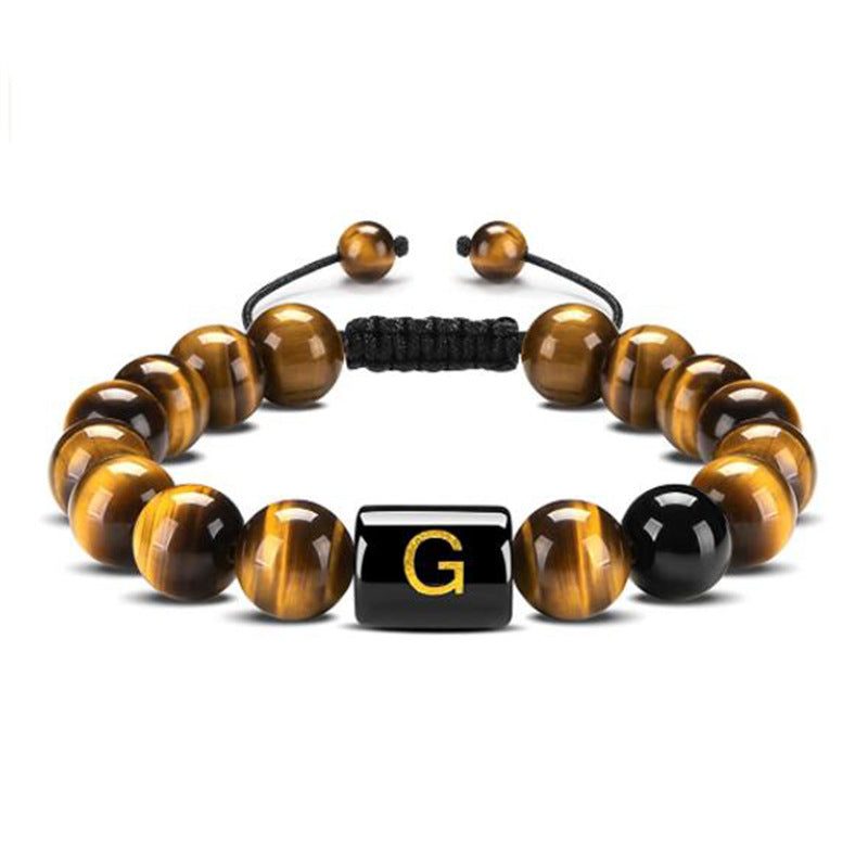 Natural Tiger Eye Stone Agate Bead Bracelet – view 17