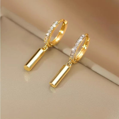 Cylindrical Geometric Ear Clips – view 6