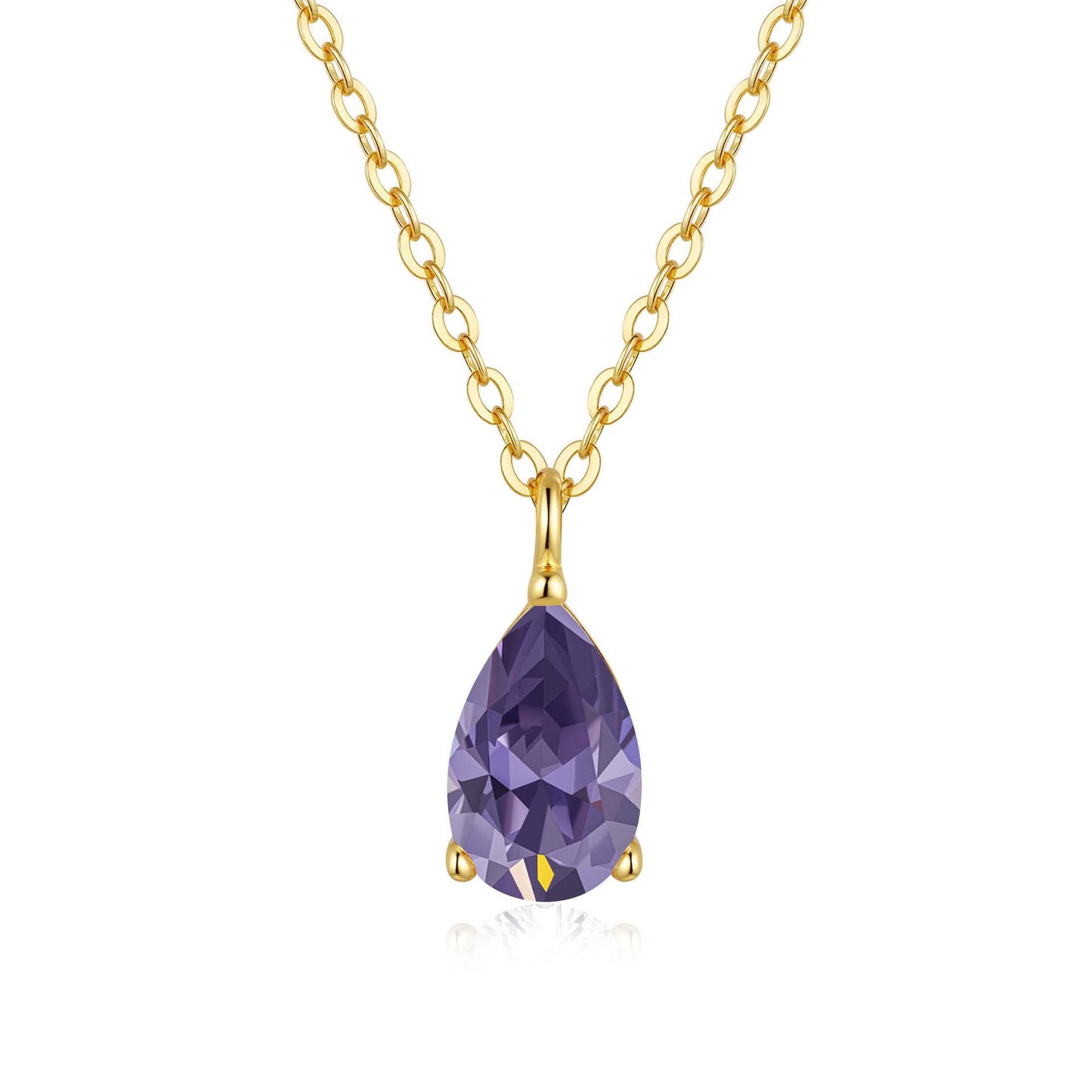 Womens 14K Gold-Plated 925 Sterling Silver Moissanite Necklace – view 7