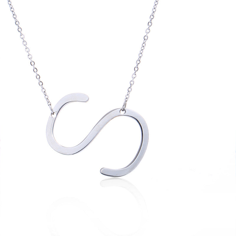 Fabulous Rose Gold Plated Stainless Steel Initial Letter Pendant Necklace – view 74