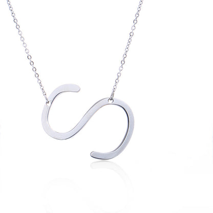 Fabulous Rose Gold Plated Stainless Steel Initial Letter Pendant Necklace – view 74