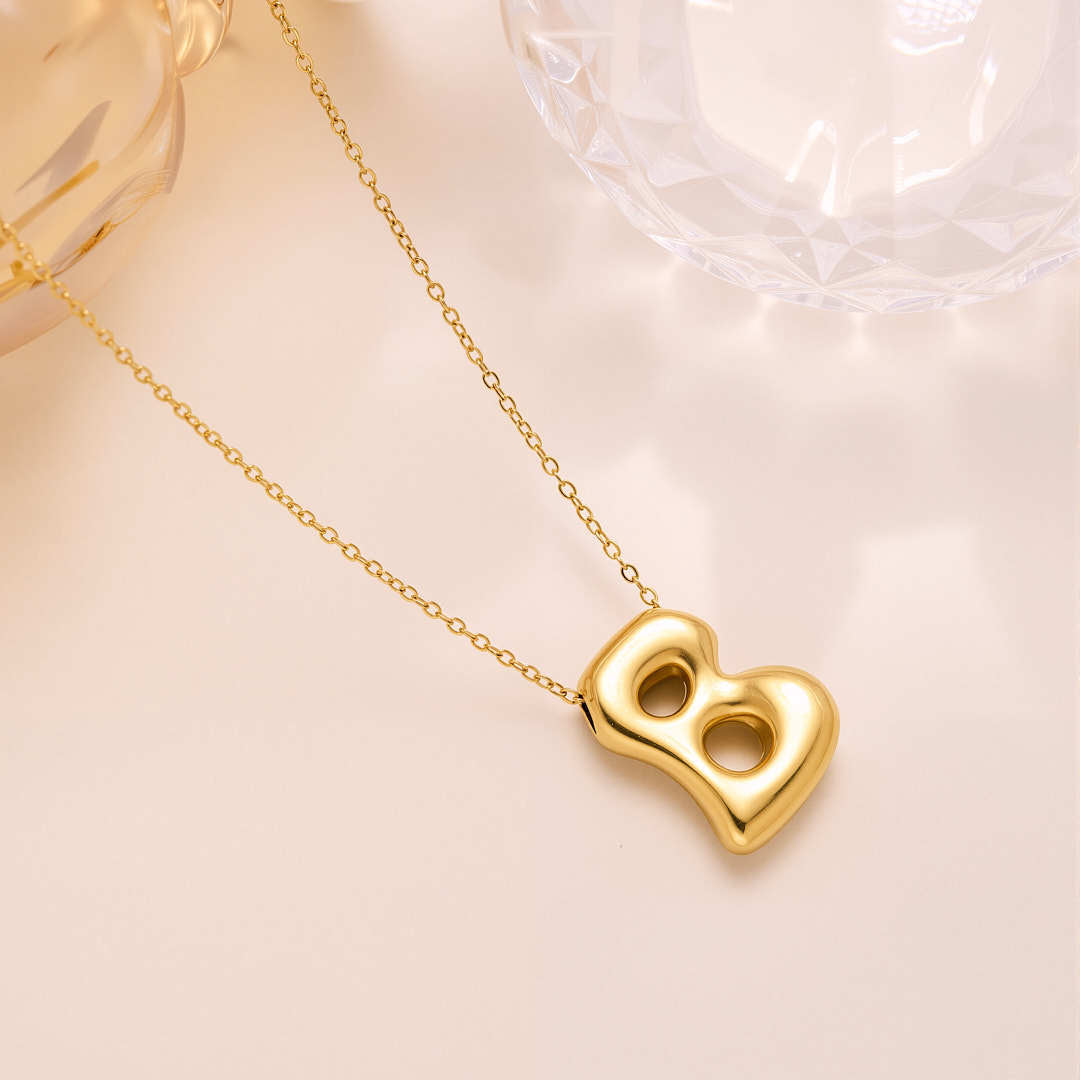 New Titanium Steel 18K Gold-Plated 26-Letter Necklace For Women – view 5