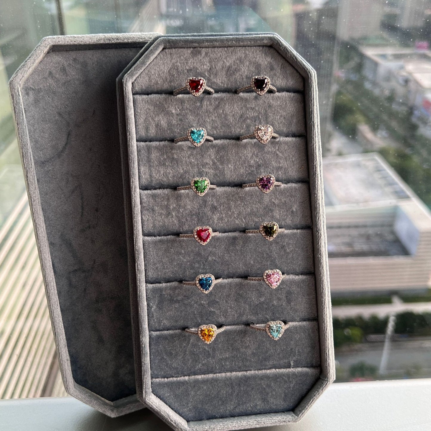 12 Zodiac Colorful Zircon Silver Ring For Women – view 3