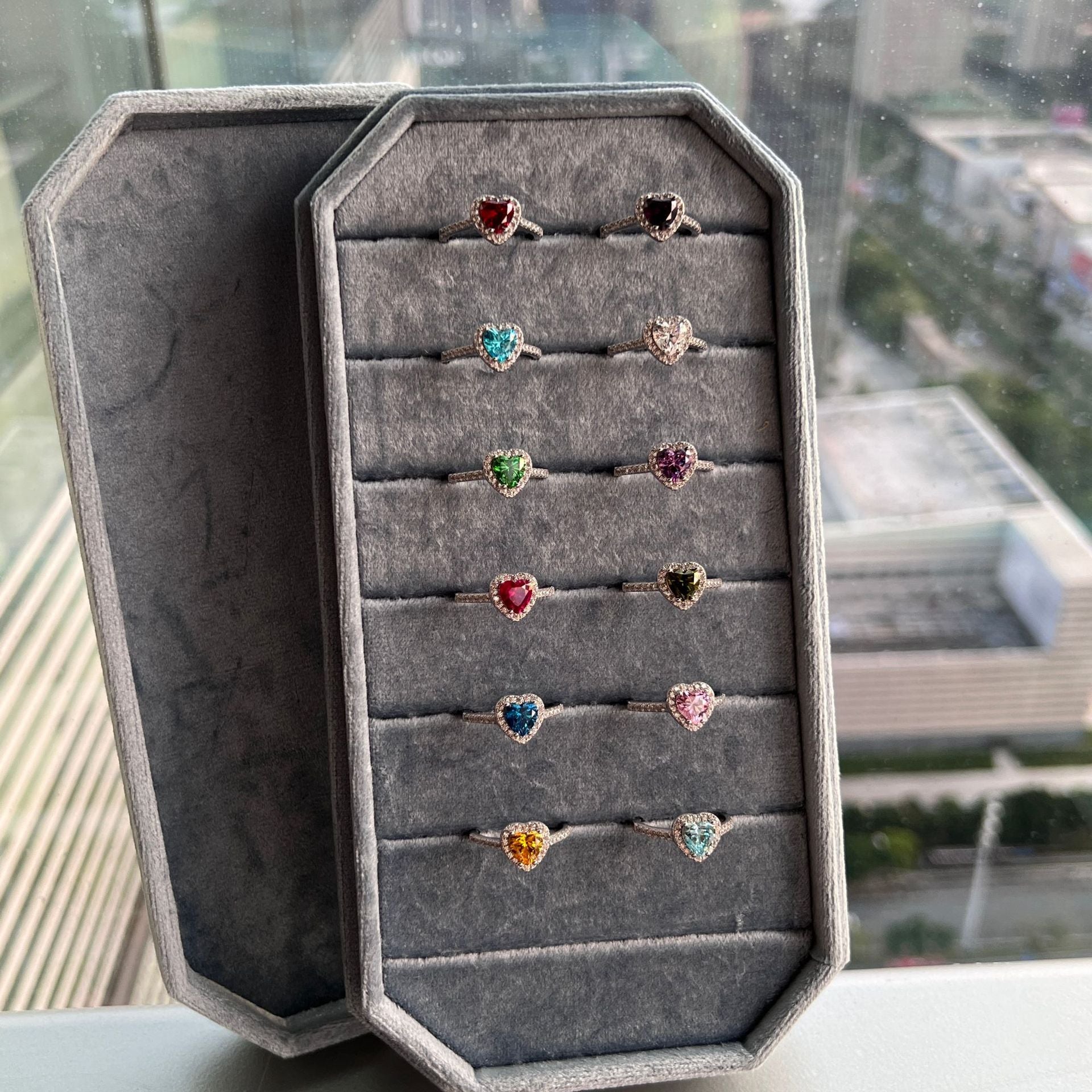 12 Zodiac Colorful Zircon Silver Ring For Women – view 3