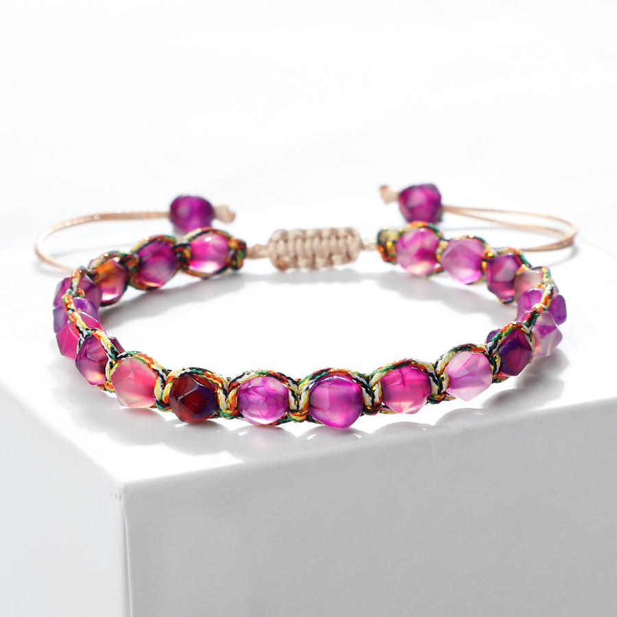 Creative Spaced Diamond-Cut Braided Bracelet – view 4