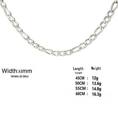 Extra-thick Stainless Steel Figaro Chain Mens Necklace – view 10
