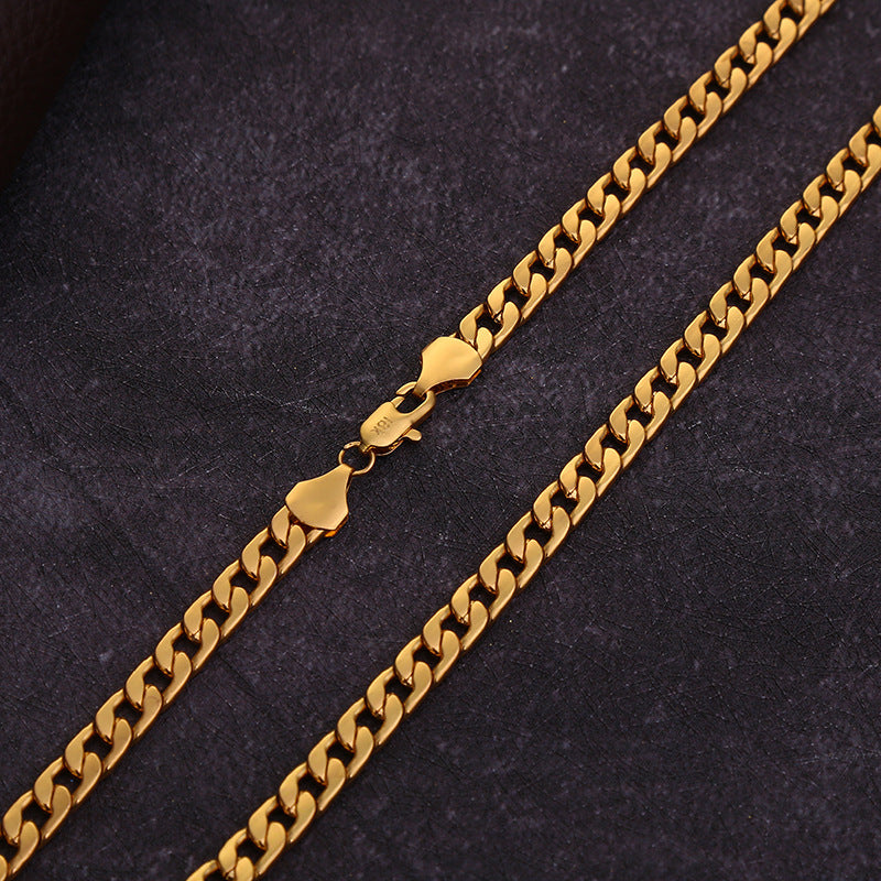 Yunjin NK Necklace NK Chain Plated 18K Gold Necklace Men's – view 8