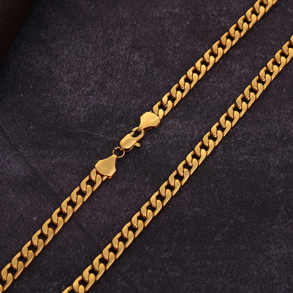 Yunjin NK Necklace NK Chain Plated 18K Gold Necklace Men's – view 8