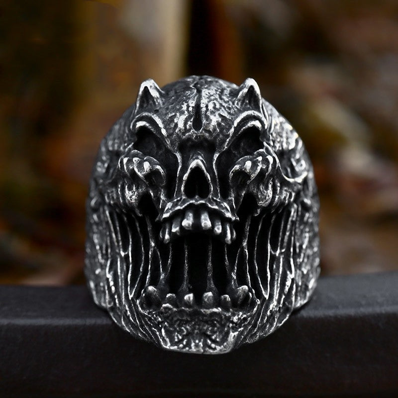 Stainless Steel Skull Ring Punk – view 5